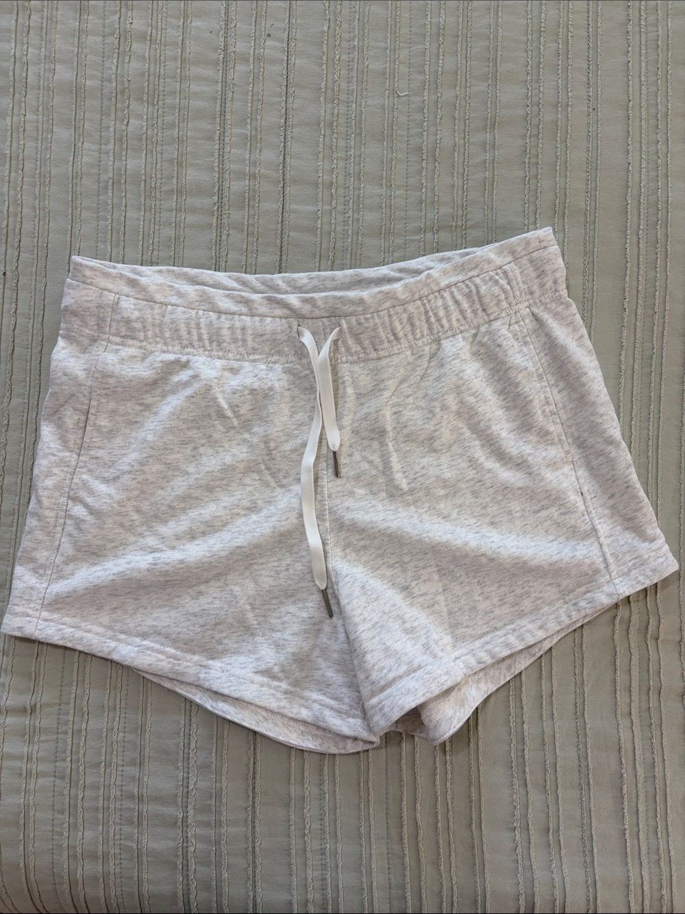 Light Gray Women's Lounge Shorts with Drawstring
